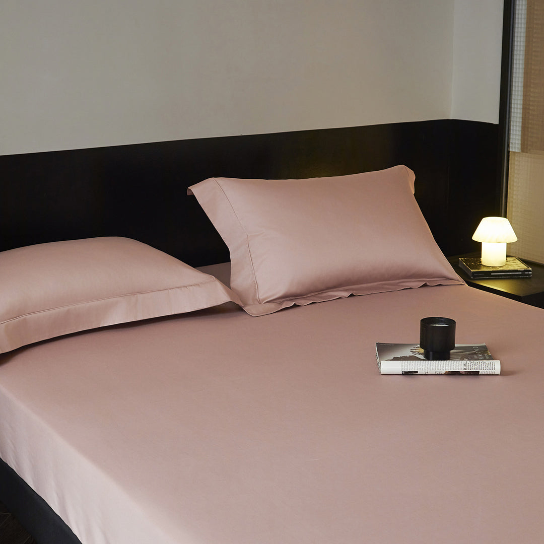 Premium-Bettwäsche-Set mit Spannbettlaken und Oxford-Kissenbezügen