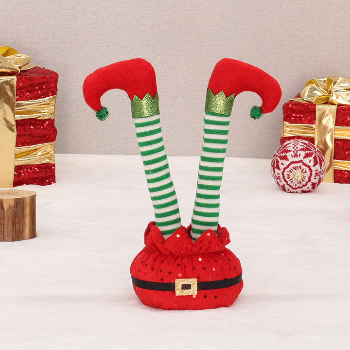 Weihnachtsplüschfigur mit beweglichen Elfensäulen