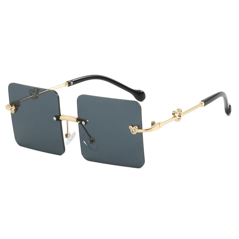 Damen quadratische Sonnenbrille mit luxuriösem, hochwertigem Rahmen Karnz