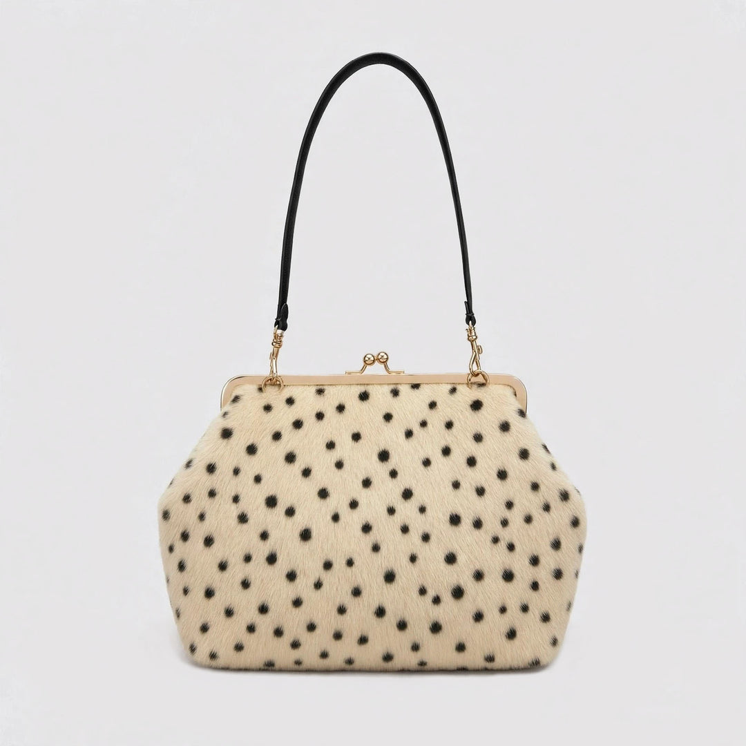 Polka Dot Fell Handtasche
