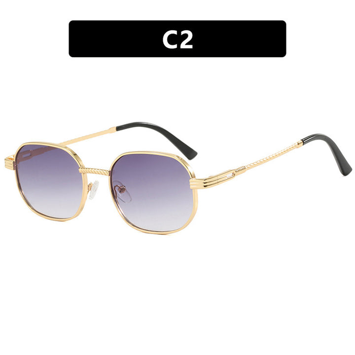 Damen modische Sonnenbrille mit geometrischem Rahmen und Farbverlauf Gläsern Karnz
