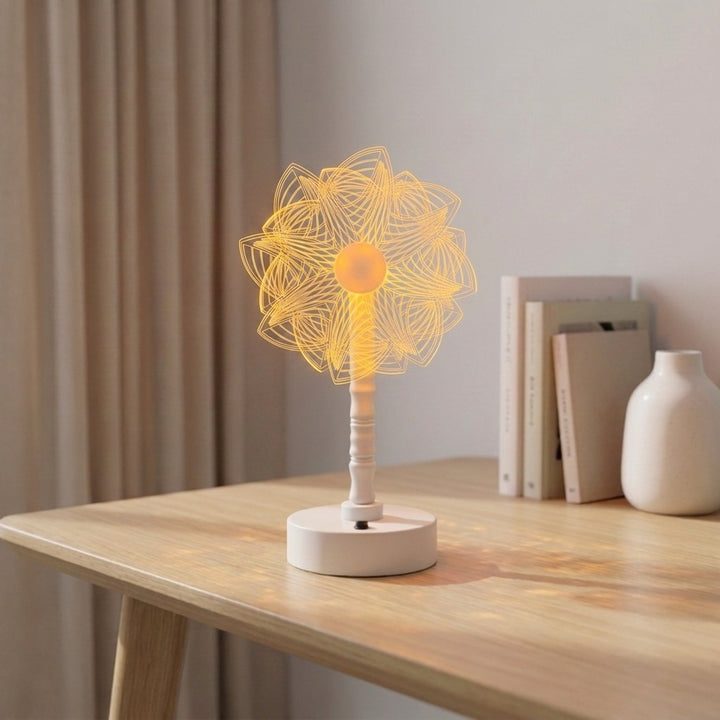 LED Blüten Tischlampe