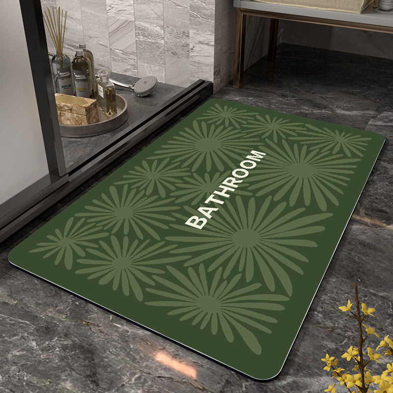 Dekorativer Floral Badezimmermatte Karnz