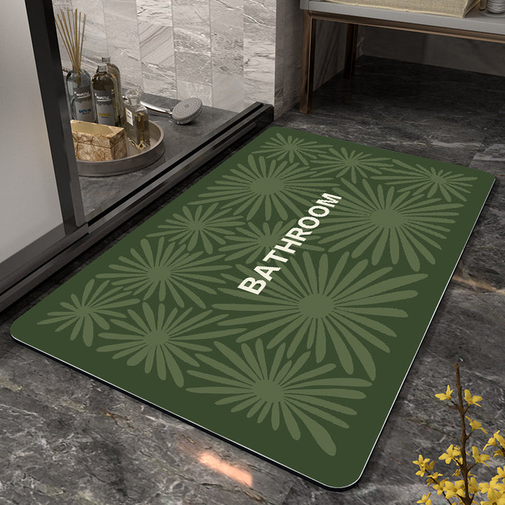 Dekorativer Floral Badezimmermatte Karnz