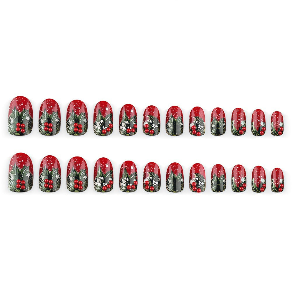 Kunstnägel mit Festlichem Weihnachtsdesign Karnz