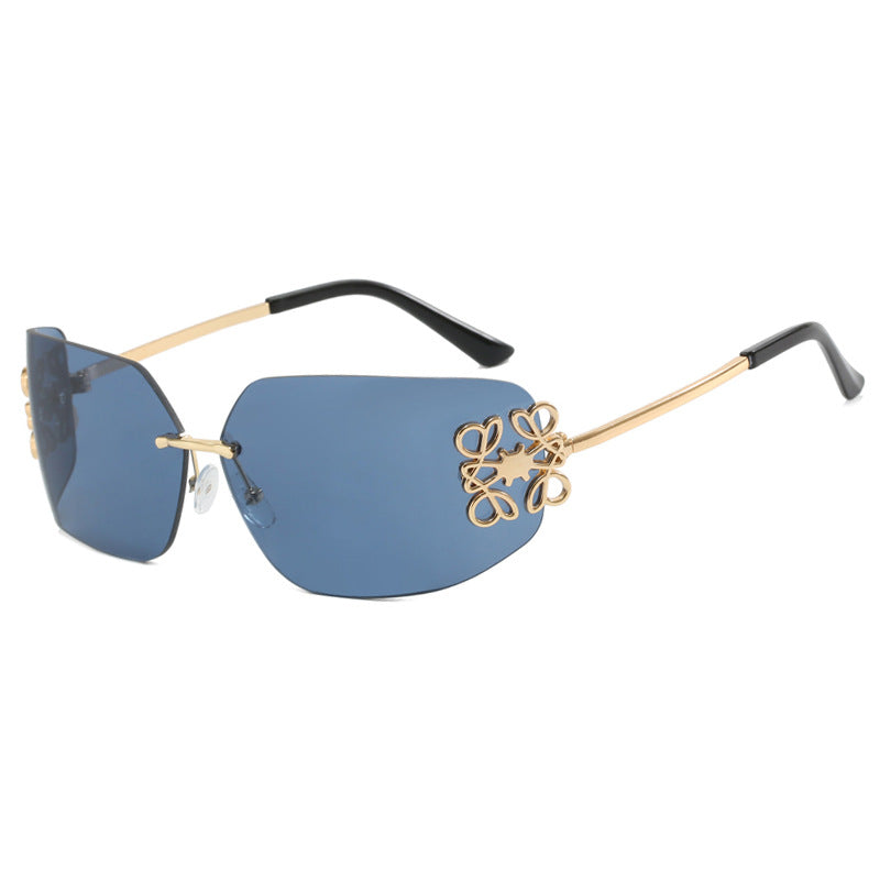 Damen extravagant gestaltete Sonnenbrille mit eleganten Verzierungen Karnz