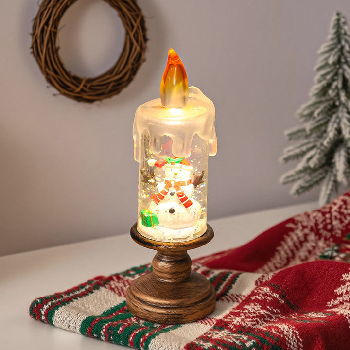 Nostalgische LED Weihnachtskerzen-Deko Karnz