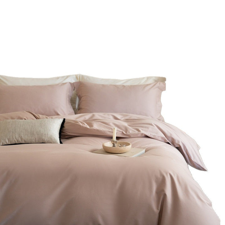 Premium-Baumwollsatin-Bettwäsche-Set mit weichem Hotelverschluss