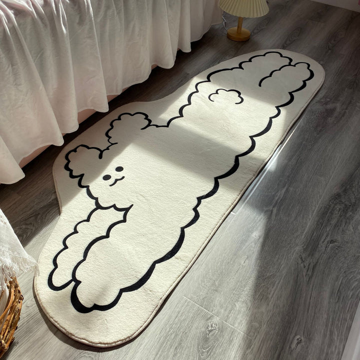 Spaßiges tierisches Teppichdesign
