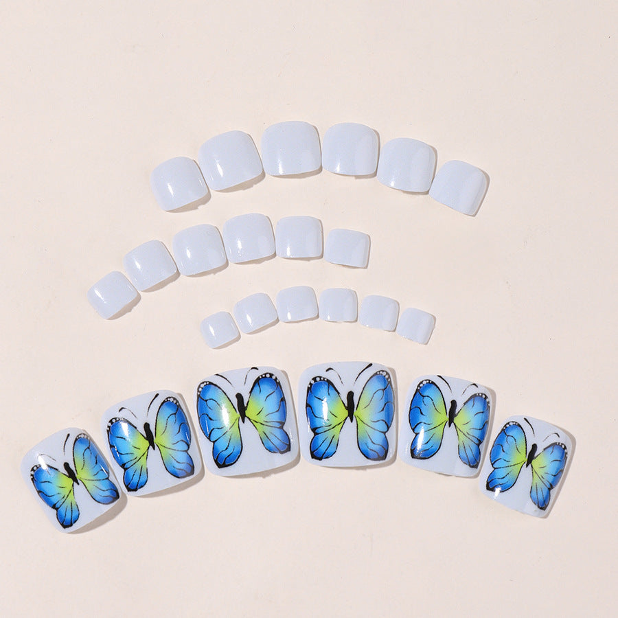 Dekorativer Schmetterling Press-On Nagel Set Karnz