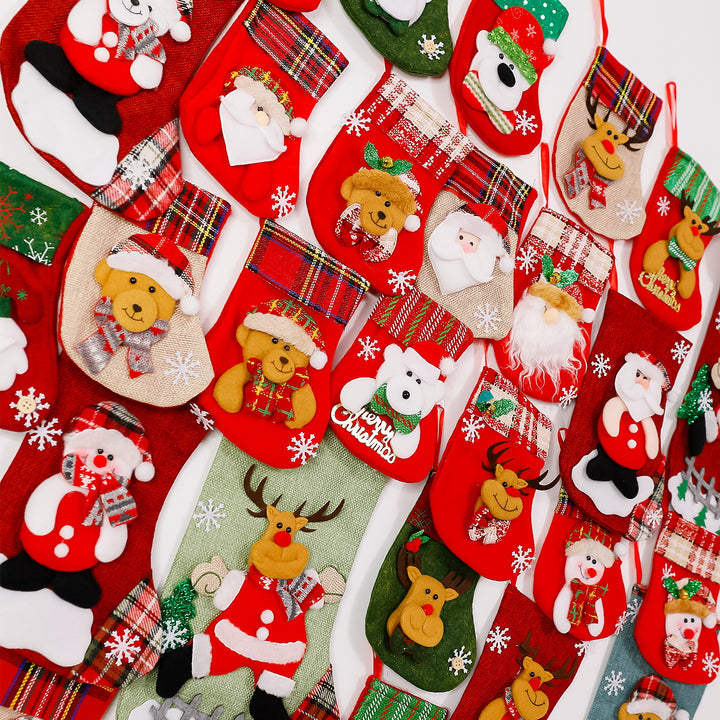 Festlicher Weihnachtsstrumpf mit Rentier-Motiv Karnz