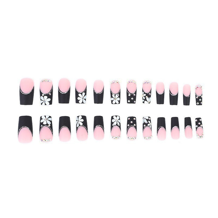 Glamouröses Floral- und Strass-Nagelkunst-Set