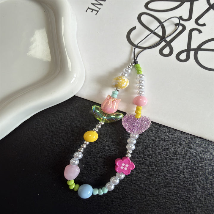 Farbige Charm Perlen Halskette Karnz