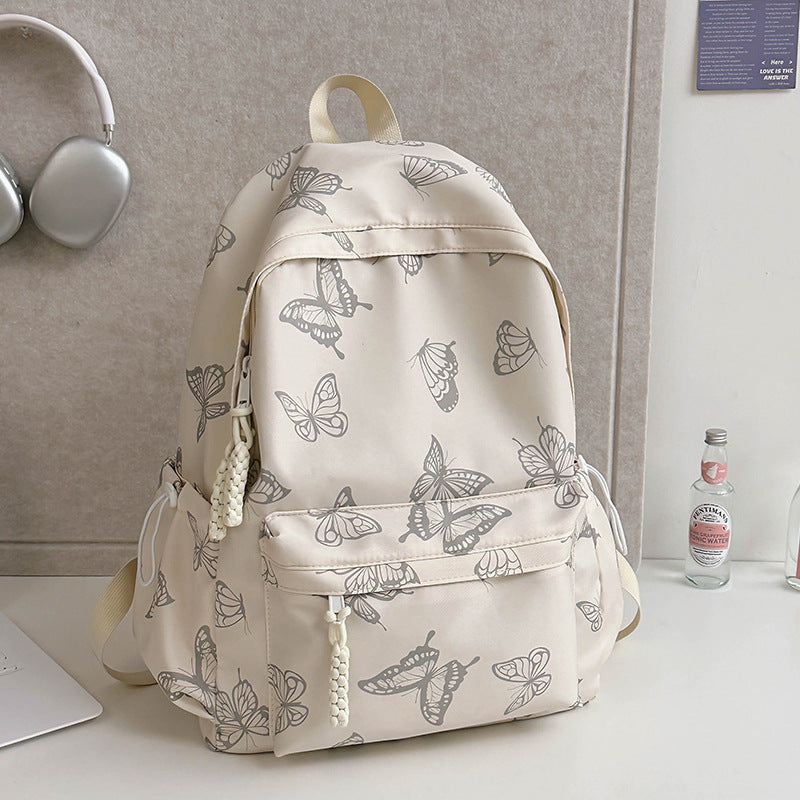 Elegante Schmetterlingsdruck Rucksack Karnz