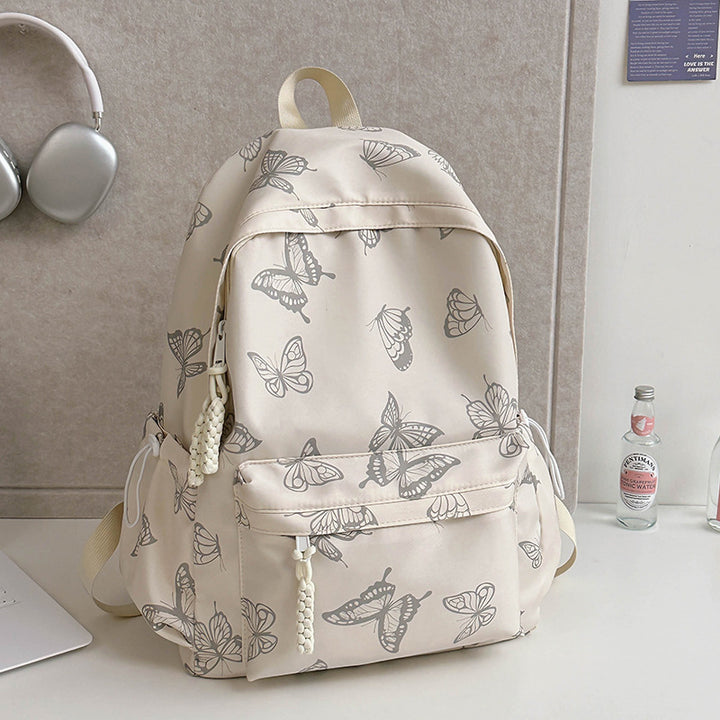 Elegante Schmetterlingsdruck Rucksack Karnz