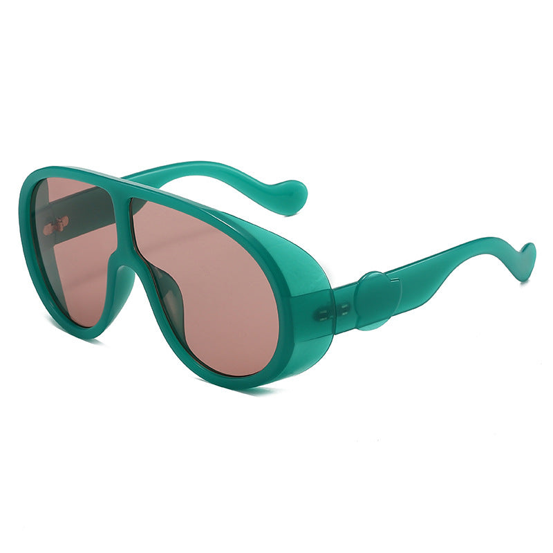 Damen extravagante Sonnenbrille mit stylishem transparenten Rahmen Karnz