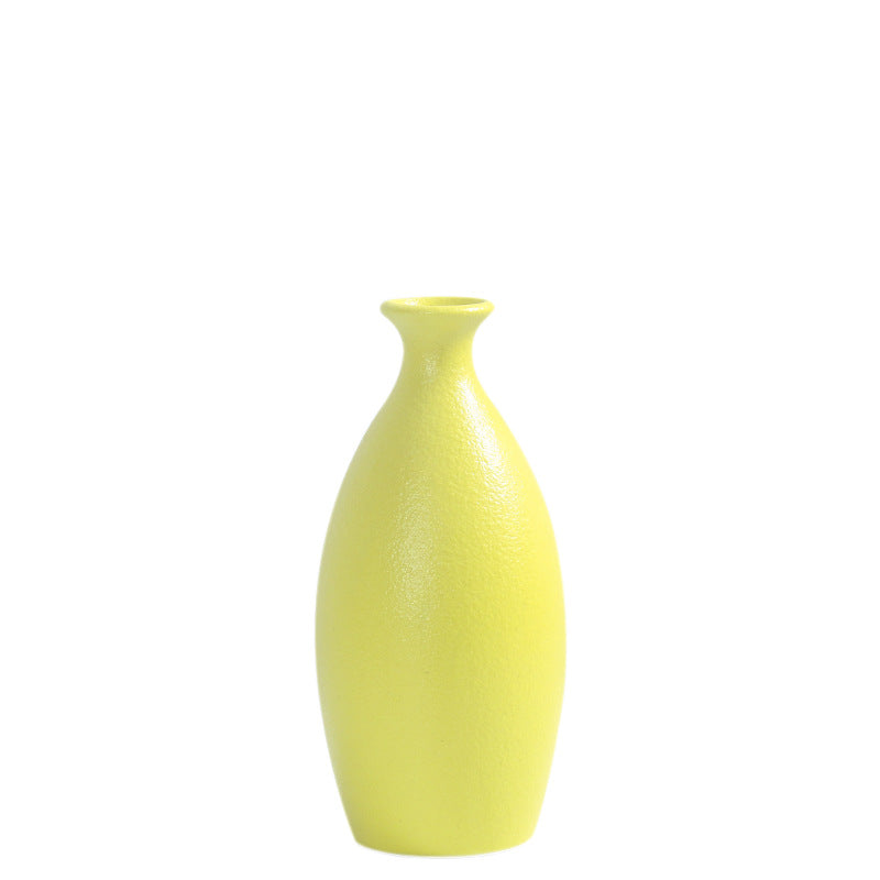Minimalistischer Texturierter Keramik Blumen Vase Karnz