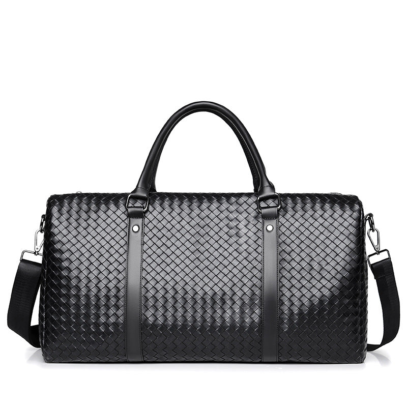 Woven Leather Weekend Duffle Karnz