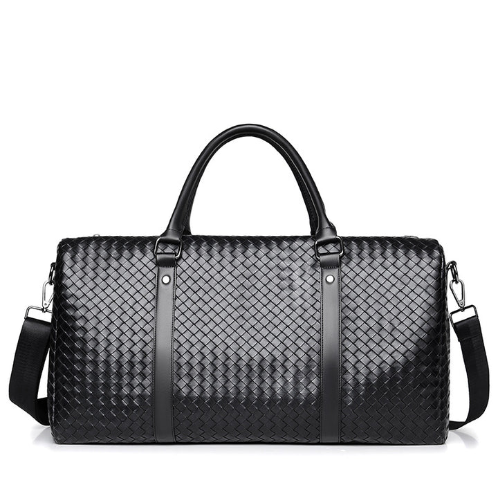 Woven Leather Weekend Duffle Karnz