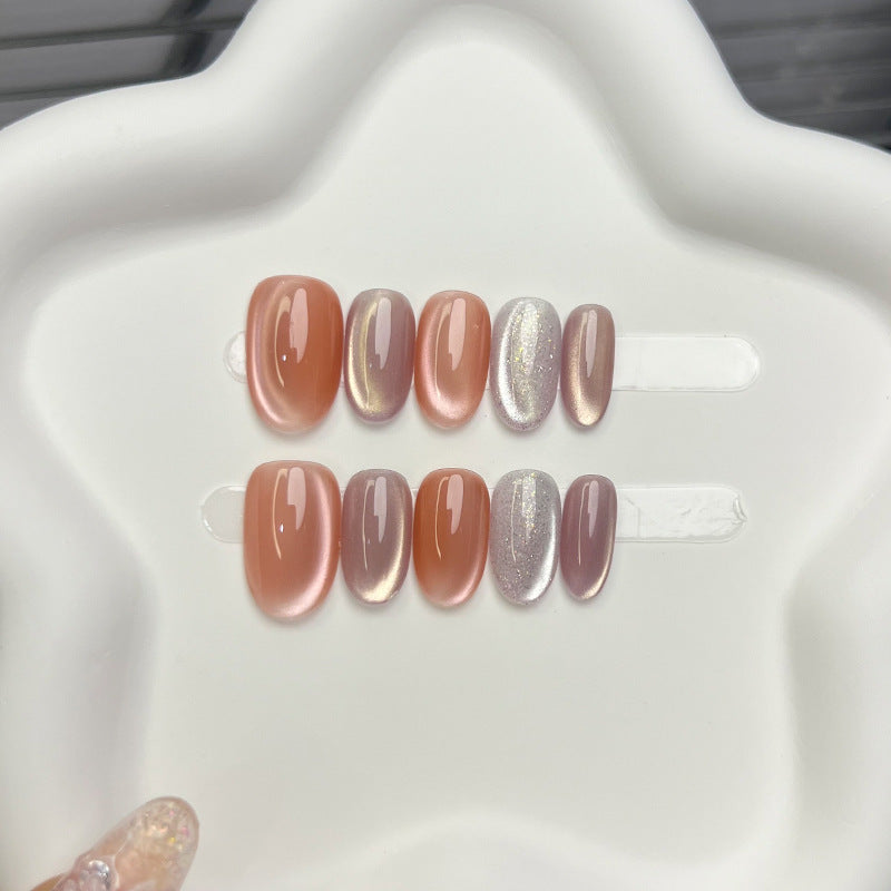 Elegantes Press-On-Nagelset mit Ombre-Finish