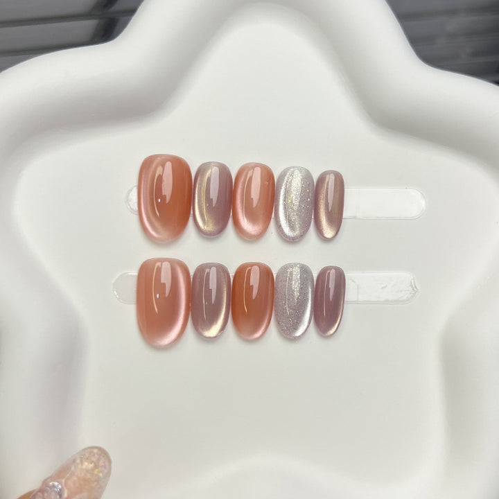 Elegantes Press-On-Nagelset mit Ombre-Finish
