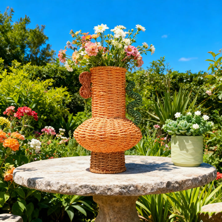 Dekorative Geflochtene Vase Karnz