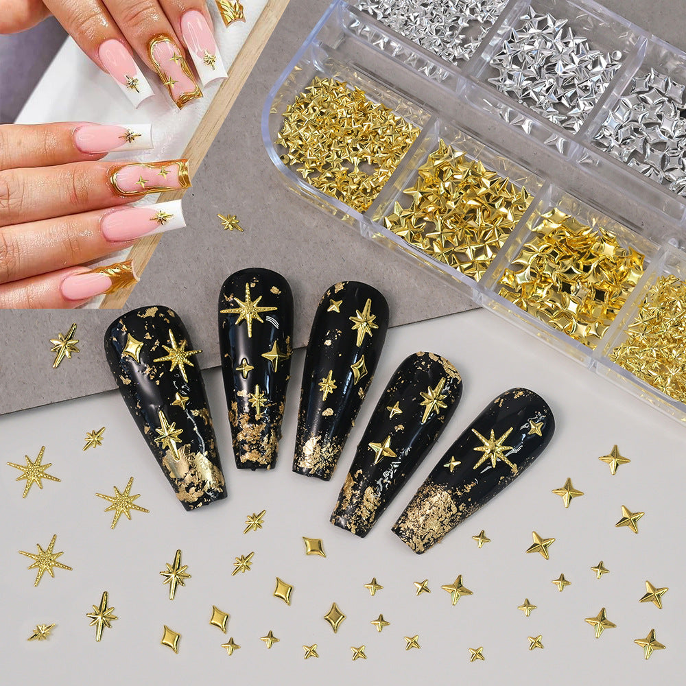 Premium Nagelkunst Sterne und Mond Charms