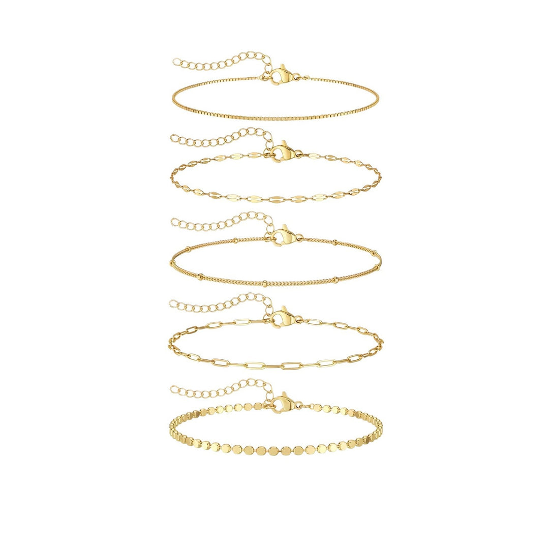Delikates Goldkettchen Armband Set Karnz