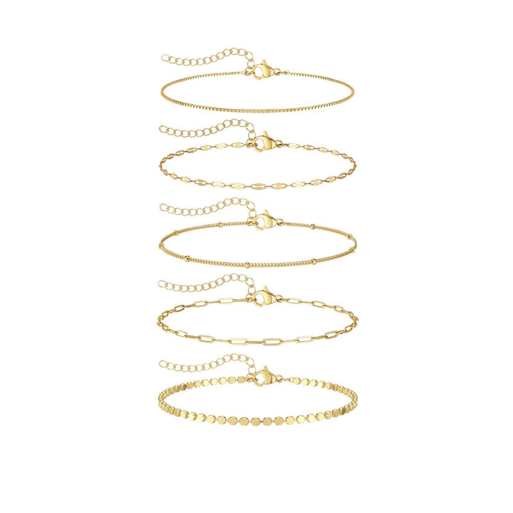 Delikates Goldkettchen Armband Set Karnz