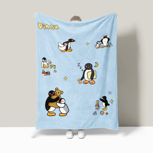Verspielt Pinguin-Themen Plüschfleece-Decke