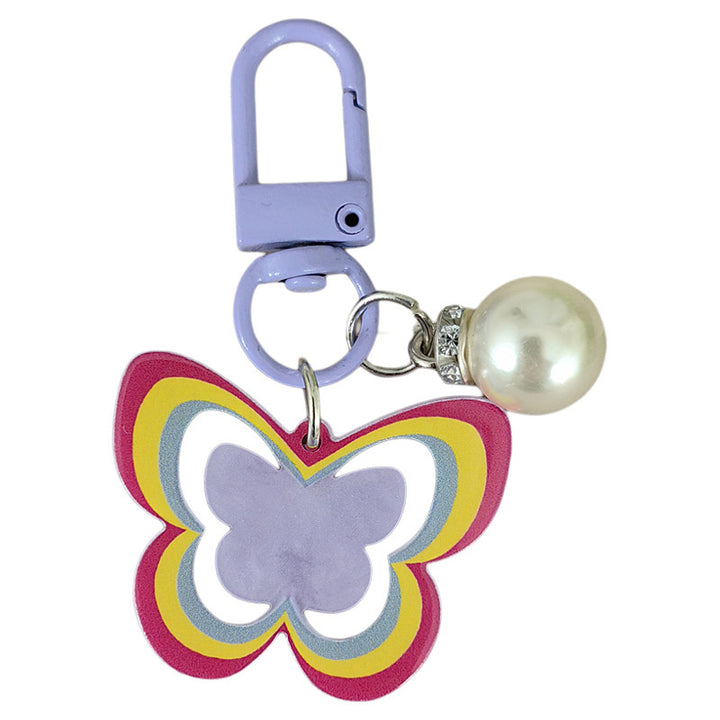 Schlüsselanhänger mit Schmetterling und Perlenakzent Karnz
