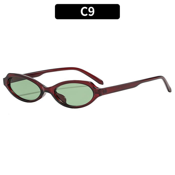 Elegante ovale Rahmen Sonnenbrille