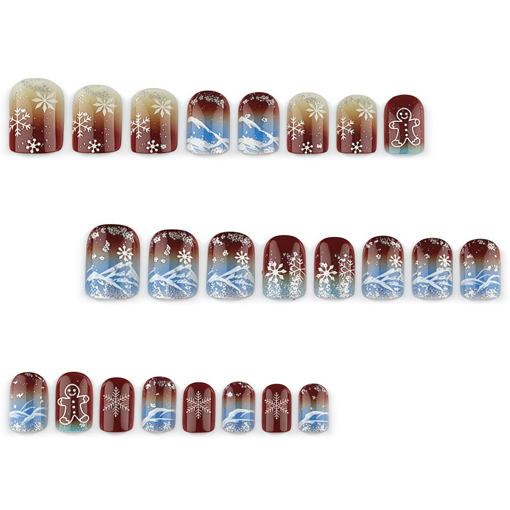 Dekorative Winter-Nagelkunst Karnz
