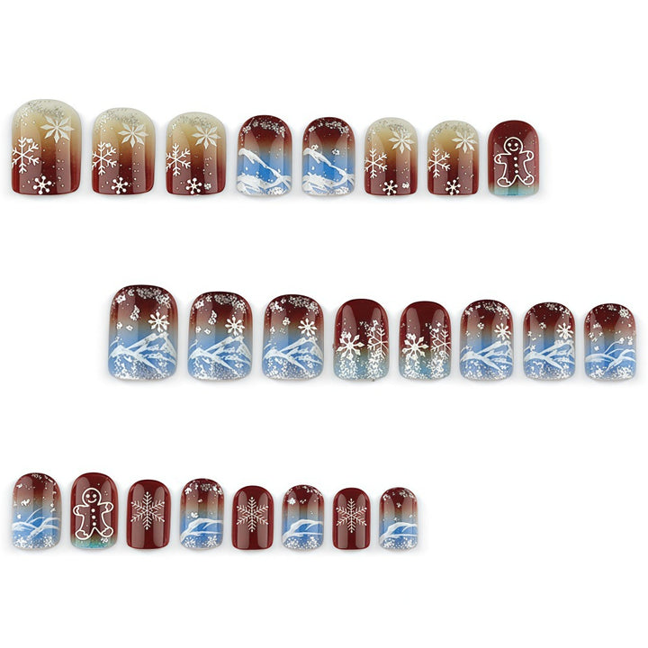 Dekorative Winter-Nagelkunst Karnz