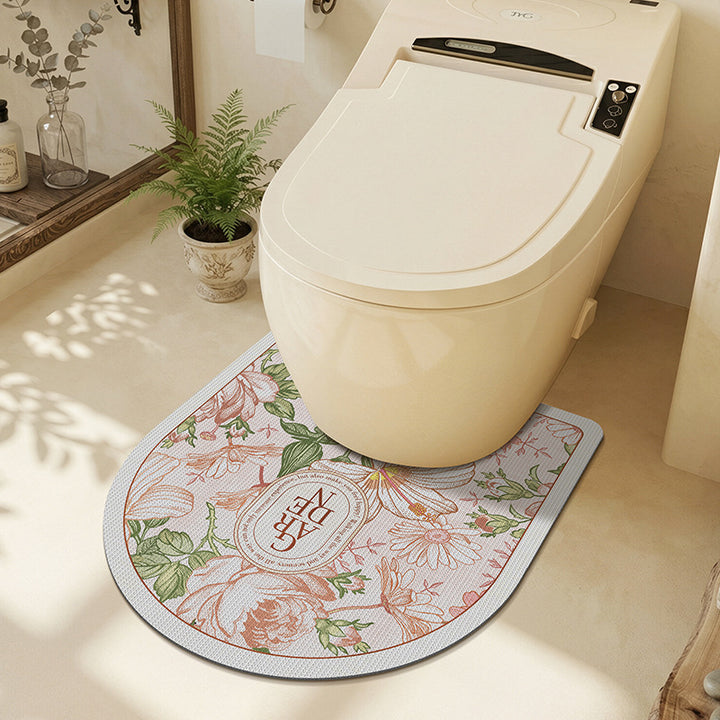 Florales Muster Toilettenteppich