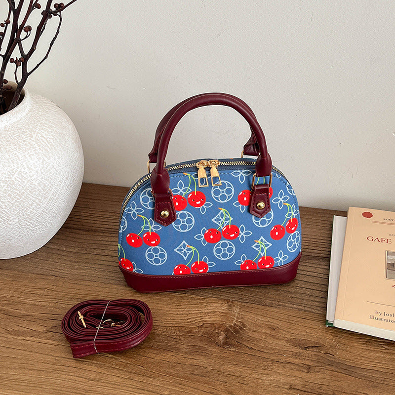WoBestickte Kirschmuster-Handtasche Karnz