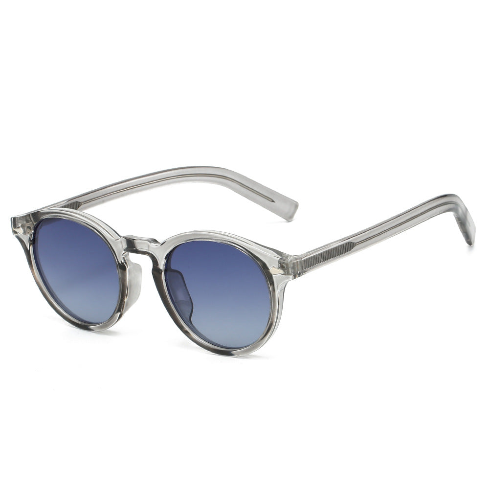 Damen modische Sonnenbrille mit transparentem Rahmen und gelben Gläsern Karnz