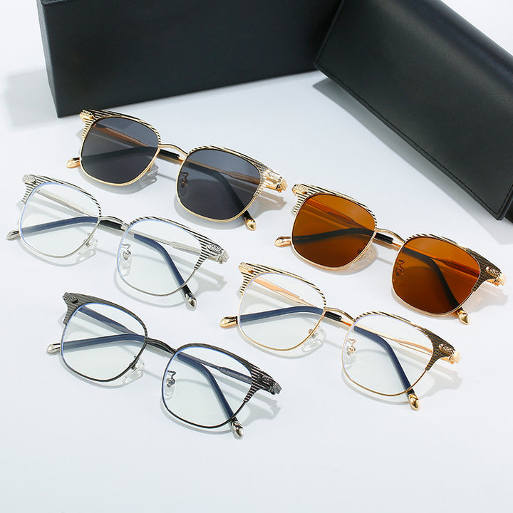 Damen Designer-Sonnenbrille mit luxuriösem Rahmen und verspiegelten Gläsern Karnz