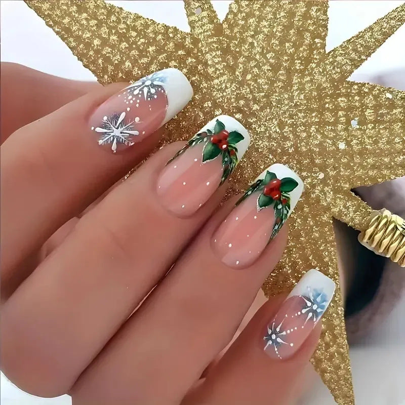 Künstlerische winterliche Nail Art Karnz