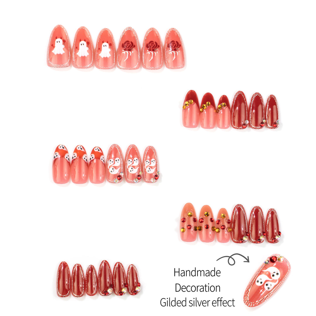 Künstlerisches Halloween-Themen Press-On Nagelset 1790738645