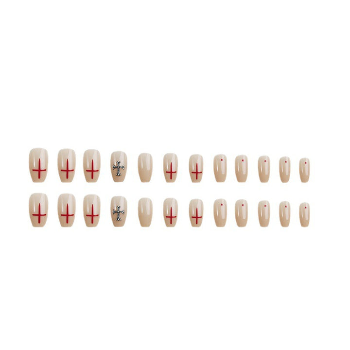 Kunstnagelset im eleganten minimalistischen Stil mit kreativen Akzenten Karnz