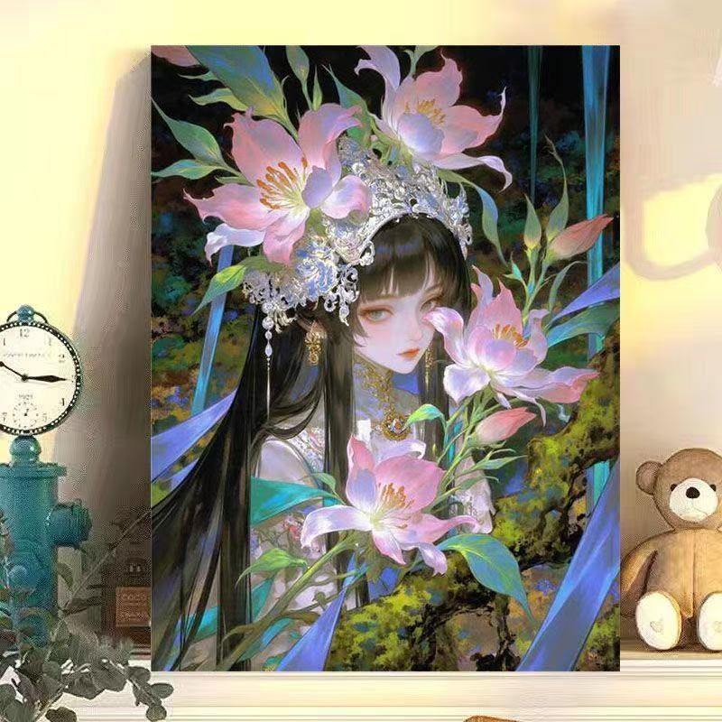 Floral Fantasy Kunst Leinwanddruck Karnz