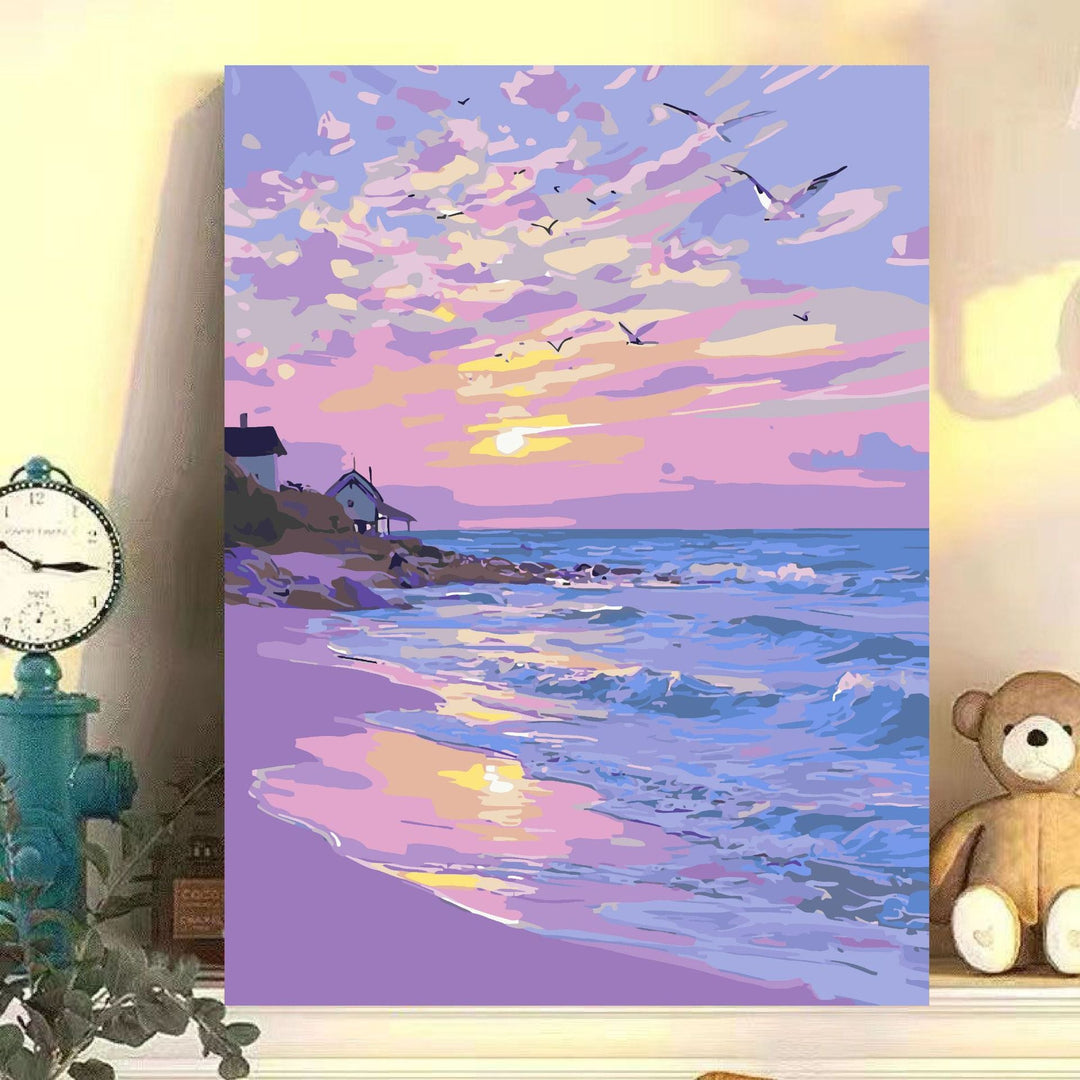 Tropical Sunset Seascape Canvas Art Karnz