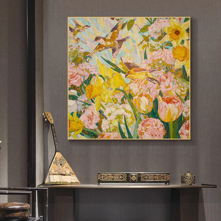 Florale Inspiriertes Leinwandkunstwerk