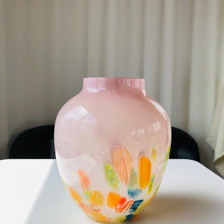 Künstlerische dekorative Glasvase