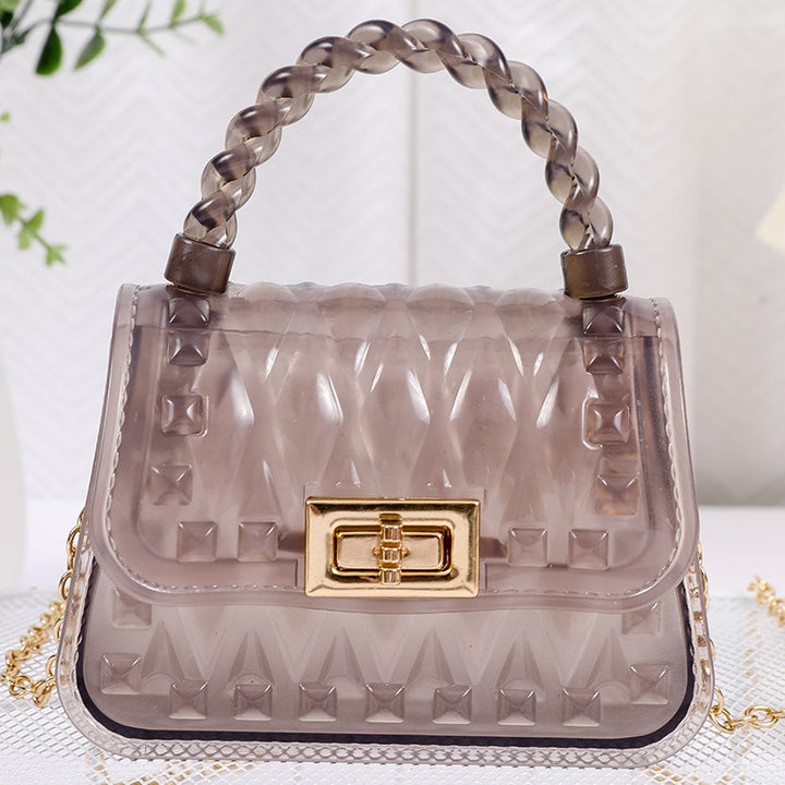 Damen Designer Handtasche mit strukturiertem Kunststoffgewebe Karnz