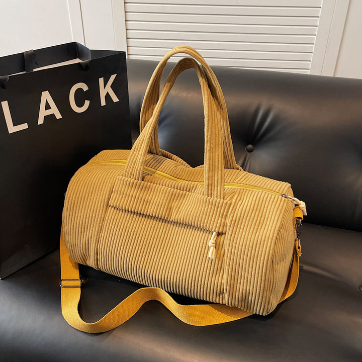 Texturierte Corduroy Reise-Duffel-Tasche Karnz