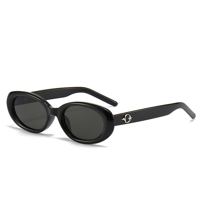 Stylisch Schlanke Oval Sonnenbrille Karnz