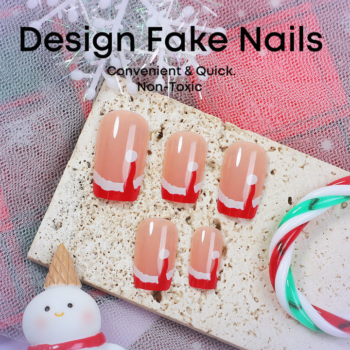 Kreatives Kunstnagelset mit festlichem Weihnachtsdesign Karnz