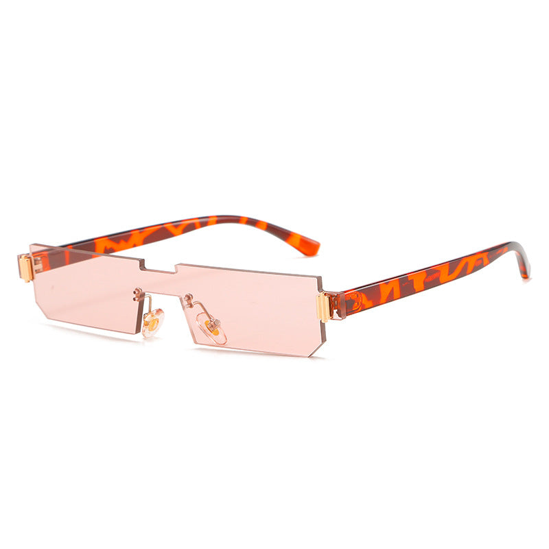 Damen modische geometrische Sonnenbrille mit feinem Rahmen Karnz